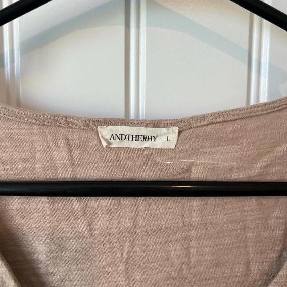 AndTheWhy 3/4 Tan Blouse - Picture 2 of 3